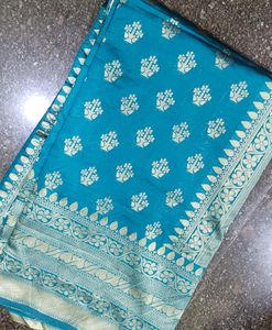 New Sea Green Color Saree Without Blouse