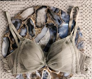 Sage Green Butterfly Bra