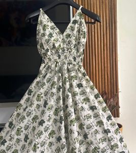 Elephant Print Maxi Sundress, Size 34 to 36
