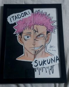 Sukuna And Itadori Artwork (With Frame)