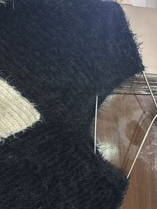 Black And White Furr Top