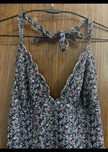 Y2K Halter Neck Tie Up Top