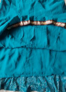 Sea Green Anarkali Designed Women&#39;s Kurta