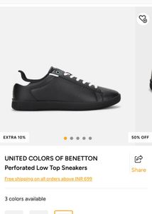 Benetton Black Sneakers -9 Size