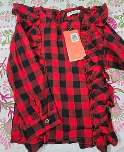 Red Plaid Top