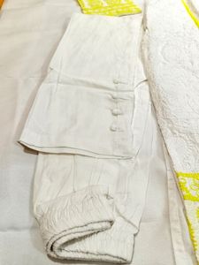 Chikankari Work Kurti And Pencil Pant