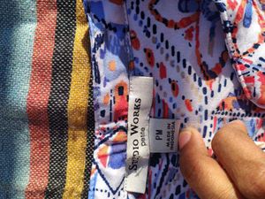 Patterned Top with Flared Sleeves