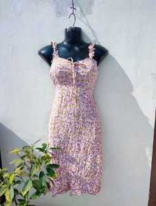 Cute Floral Side Slit Dress🩷