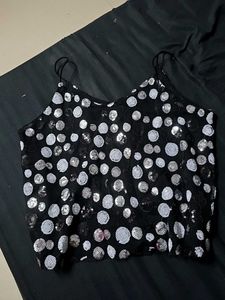 Party Wear Sequin Crop Top