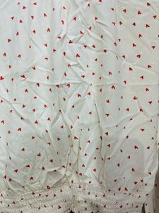 Heart Print Long Sleeve Top (Asthetic)