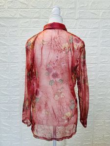 River Island Floral Print Balloon Sleeve Shirt
