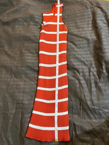 red&amp; white striped bodycon dress
