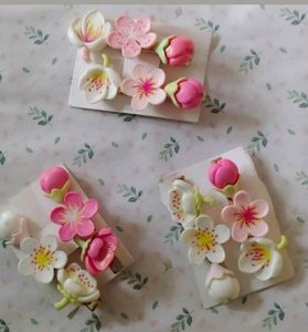 Floral Hair Clips (Set of 3)