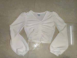 White Long Sleeve Top