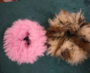 Fluffy Faux Fur Scrunchies – Duo Pack (Pink&amp;Multi)