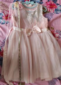 Peach Frock For 5-6 Years