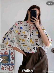 New With Tag Korean Asthetic Cute Bow Top