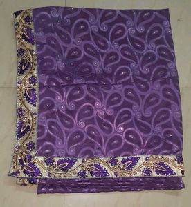 Purple Embroidered Sari