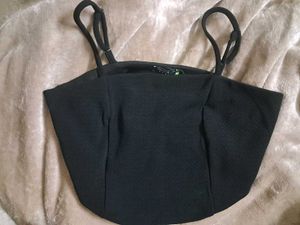 Black Crop Corset Top