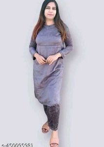 Woollen Kurta Plazo Set
