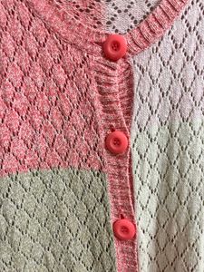 Pastel Colorblock Knitted Cardigan