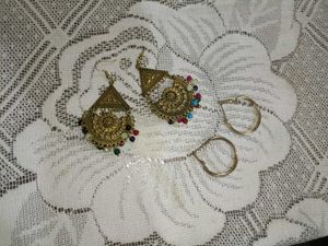Golden Earrings Set