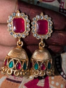 Buttta Earrings Red being the main stone