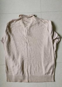 Beige Knit Sweateshirt