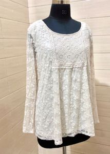 Imported Elegant White Lace Top