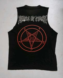 Black Graphic Print Tank Top