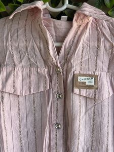 Chic Pink Tie-Front Blouse