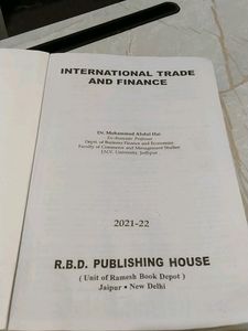 International Trade And Finance Book