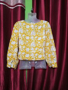 Printed Yellow Top