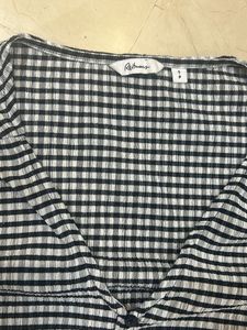 Checkered Long Sleeve Top
