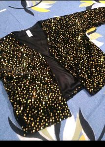 Black,Golden Party Jacket