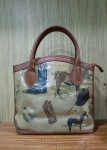 Equestrian Print Tote Bag
