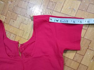 Red Readymade Saree Blouse