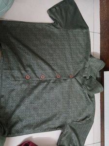 Tokyo Talkies Self Design Olive Green