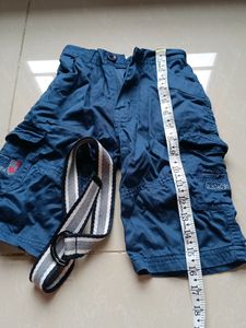 Kids Shorts With Belt