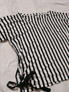 Striped Black &amp; White Top