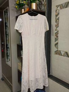 Elegant Lace-trimmed A-Line Dress
