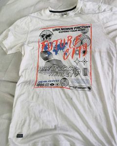 Graphic Print White T-Shirt