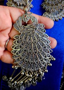 Peacock Silver Toned  Set