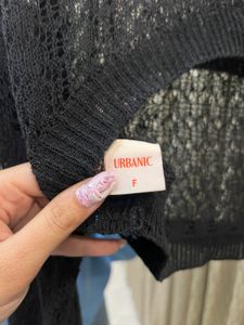URBANIC Crochet Knit Pullover
