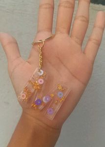 Resin Keychain Letter M