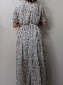 Pinteresty Lavender Mid Floral Dress