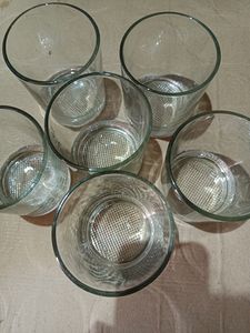 Set Of 6 Glasses Use For Cold Drink, Water, Wine