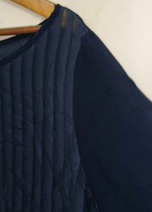 Trendy Blue Chiffon Tops For Women