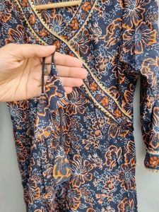 Floral Print Angrakha style Kurti
