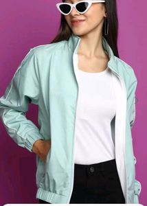 Mint Green Bomber Jacket